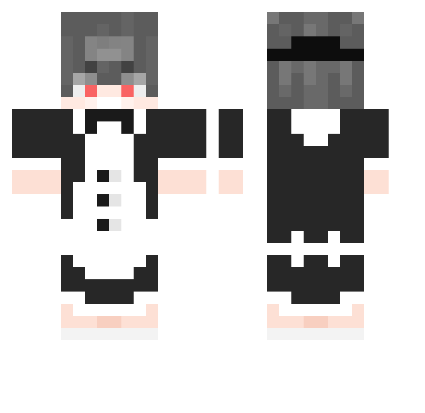 WittyBarley Minecraft skin, front and back view