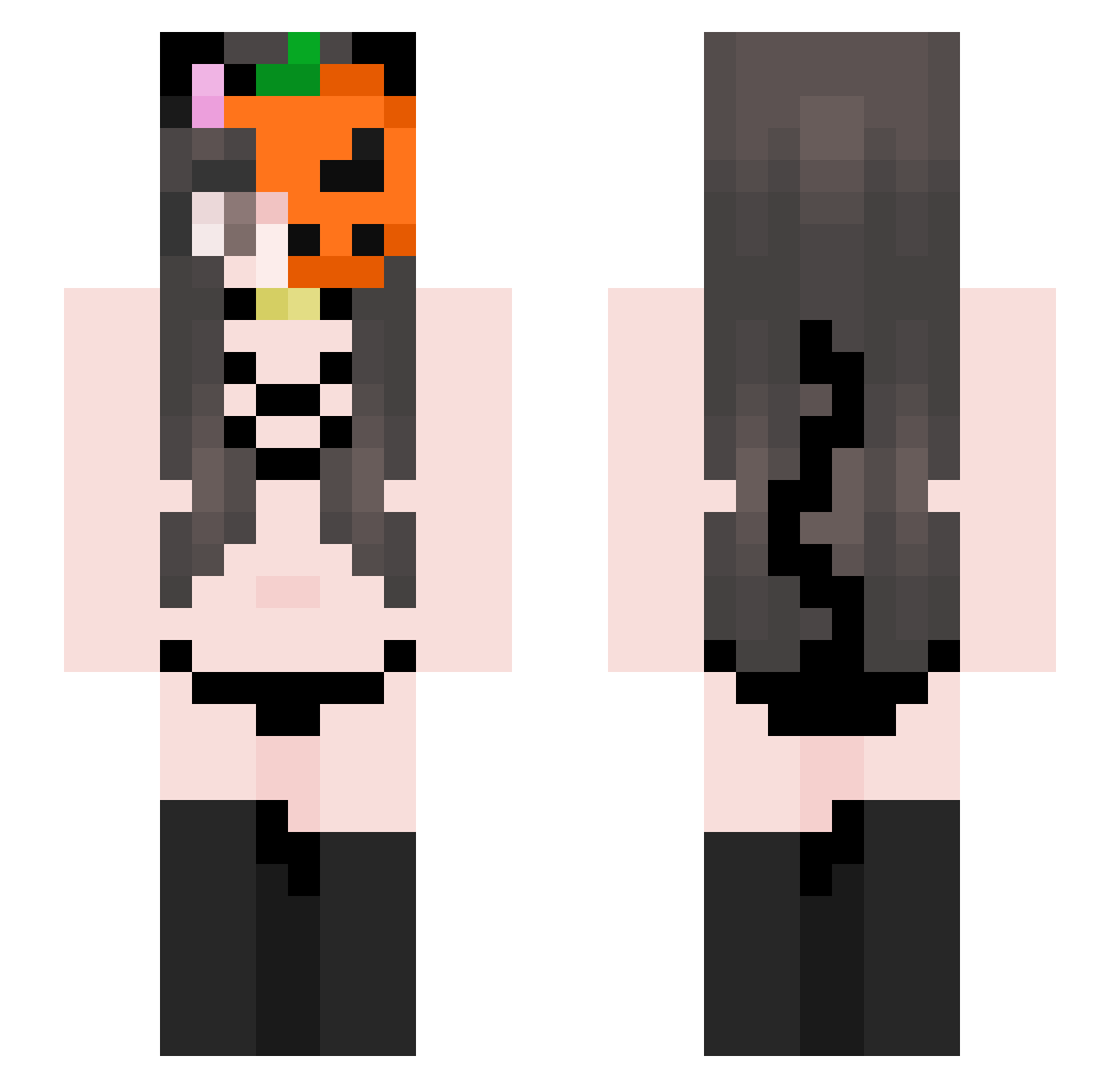 JalenL13 Minecraft skin, front and back view