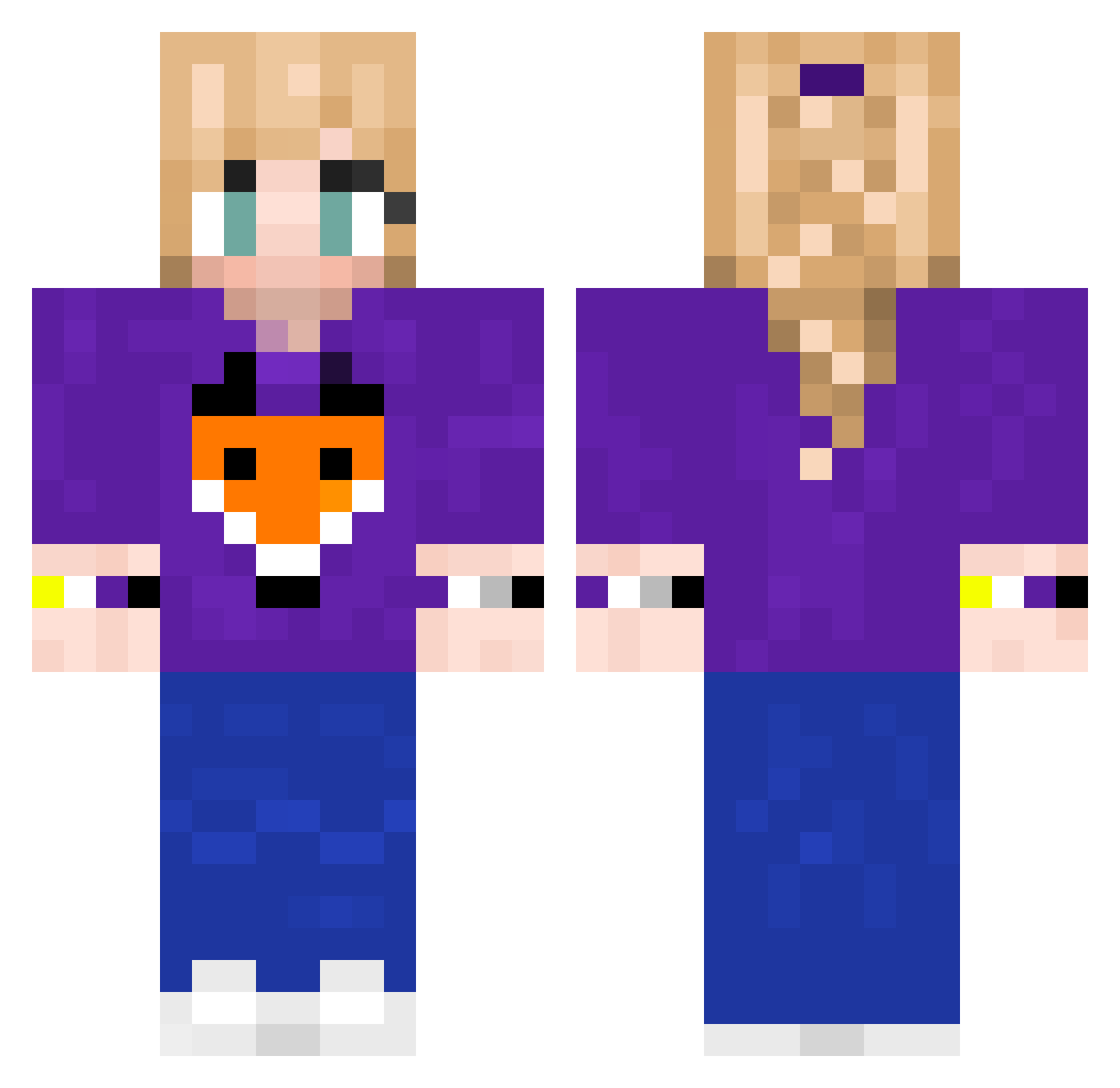 aceofheartsssss Minecraft skin, front and back view