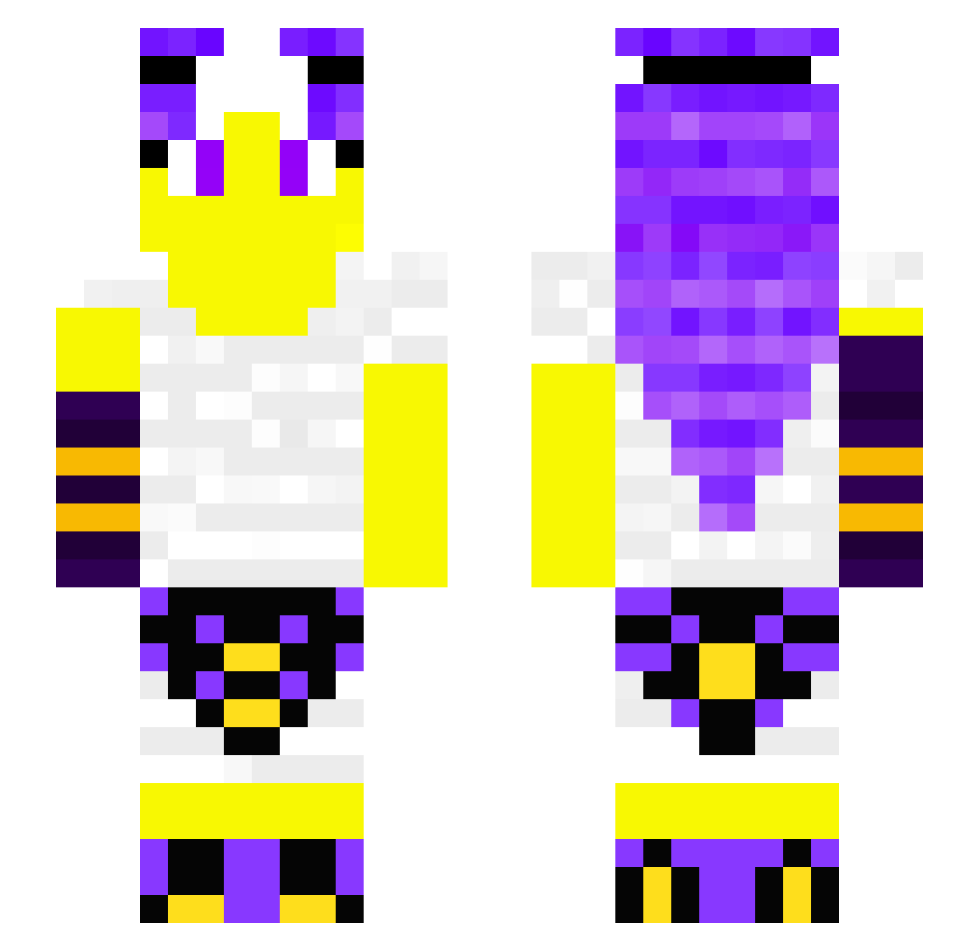 YO_NOID_2099 Minecraft skin, front and back view