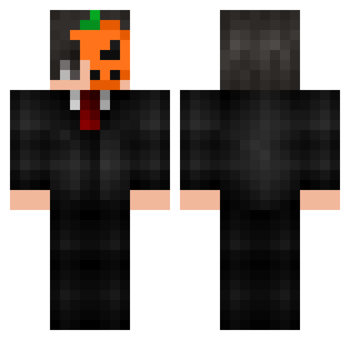 ItzJhoel Minecraft skin, front and back view