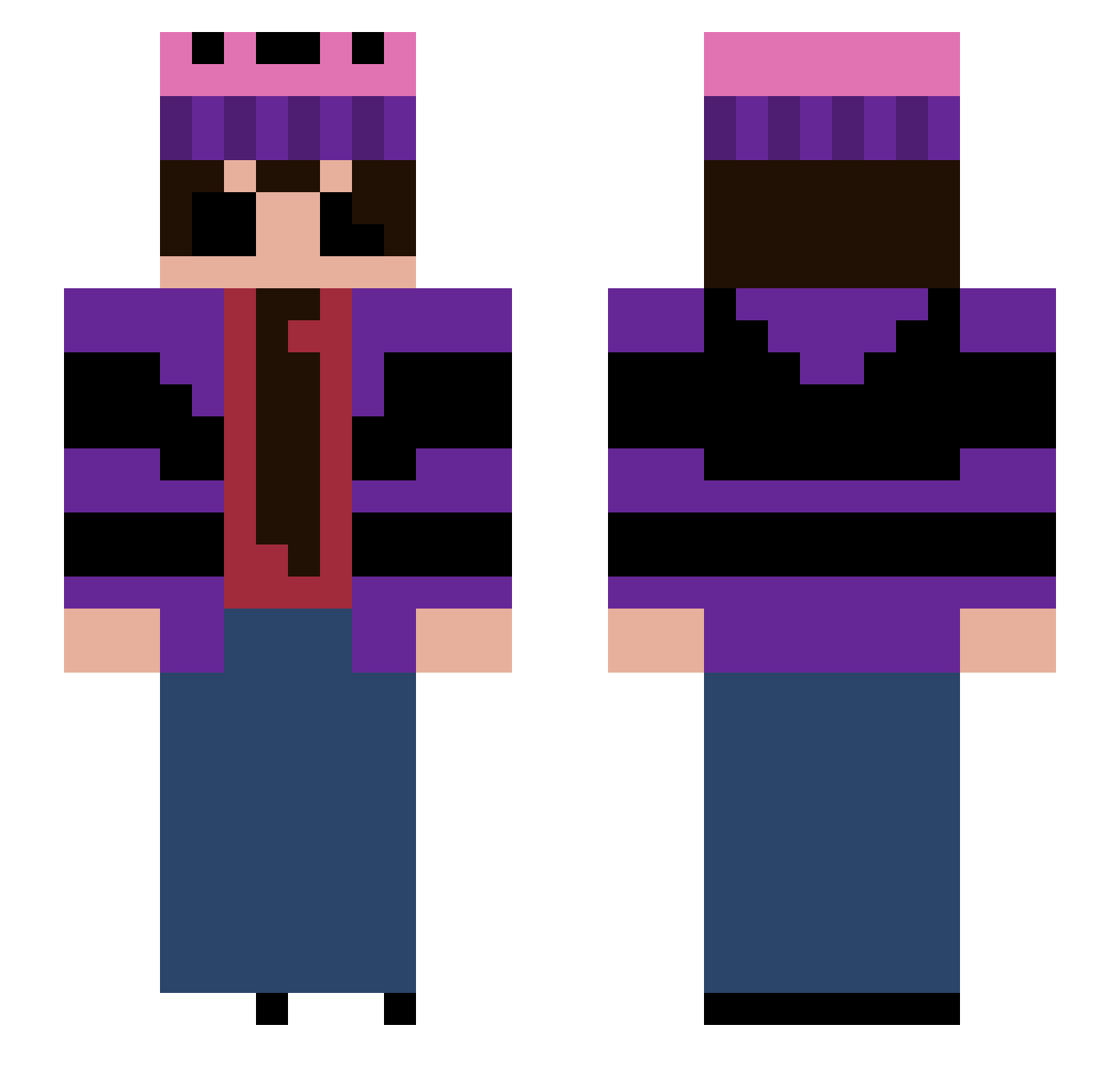 Godlikk Minecraft skin, front and back view