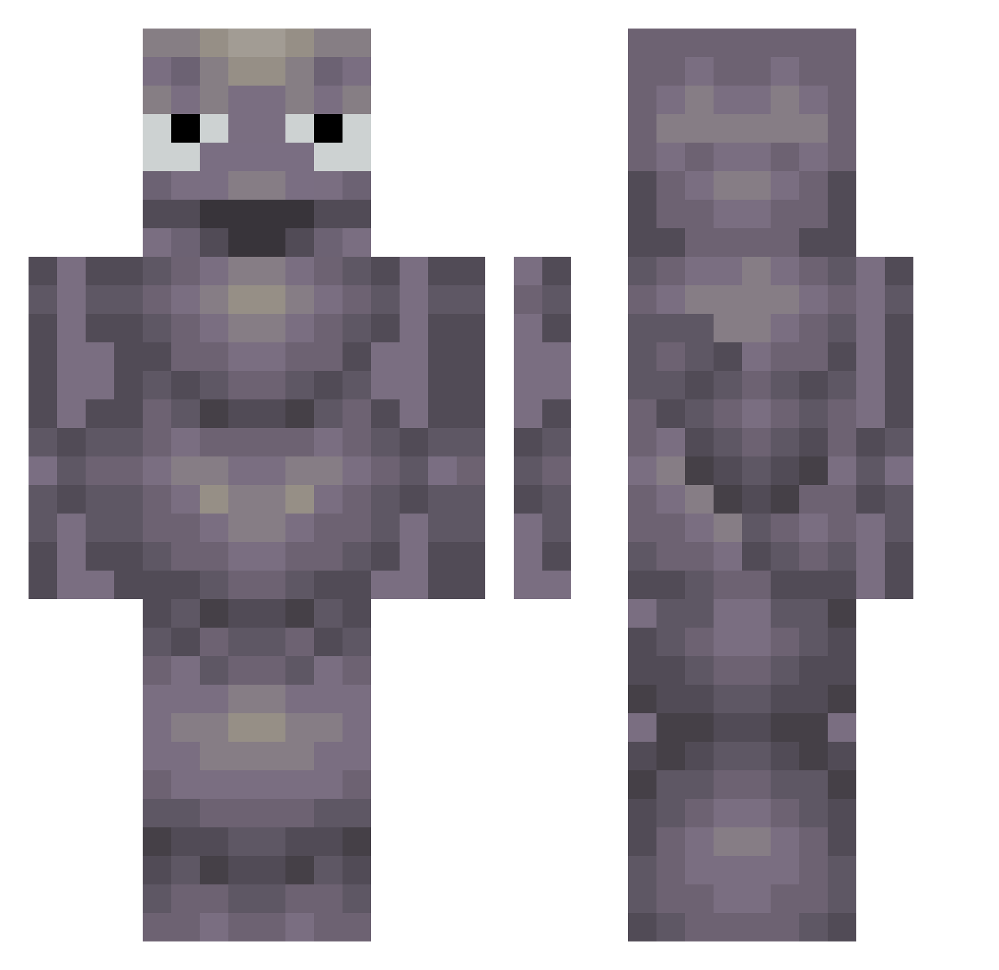 Feylzz Minecraft skin, front and back view