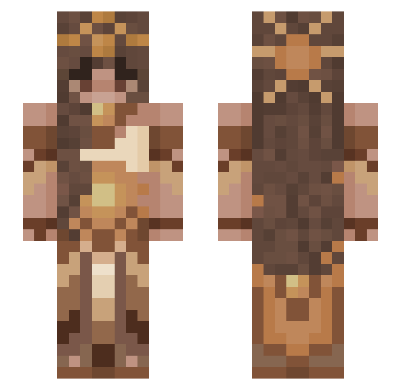 sunnyhill9 Minecraft skin, front and back view