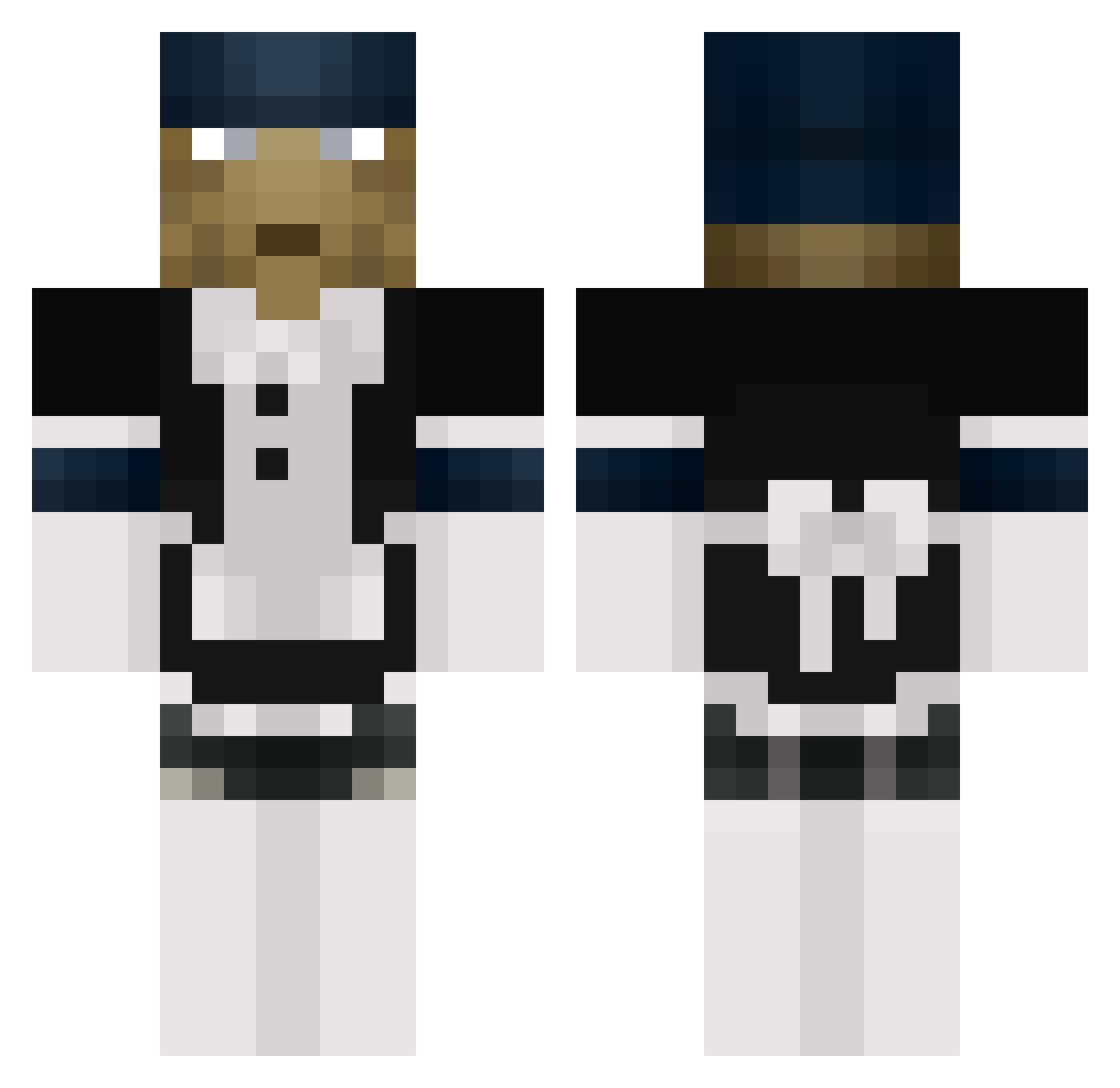 oktolopus Minecraft skin, front and back view