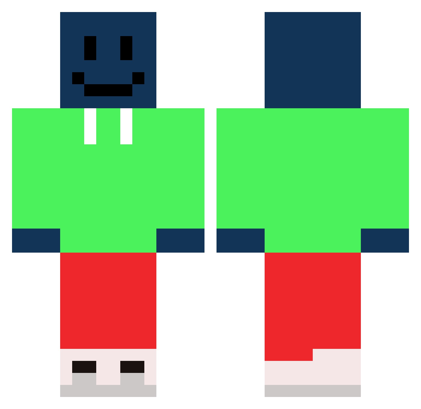 Krzyszt0f0 Minecraft skin, front and back view