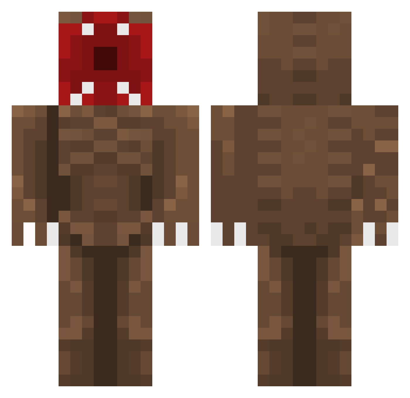 Rawell27 Minecraft skin, front and back view