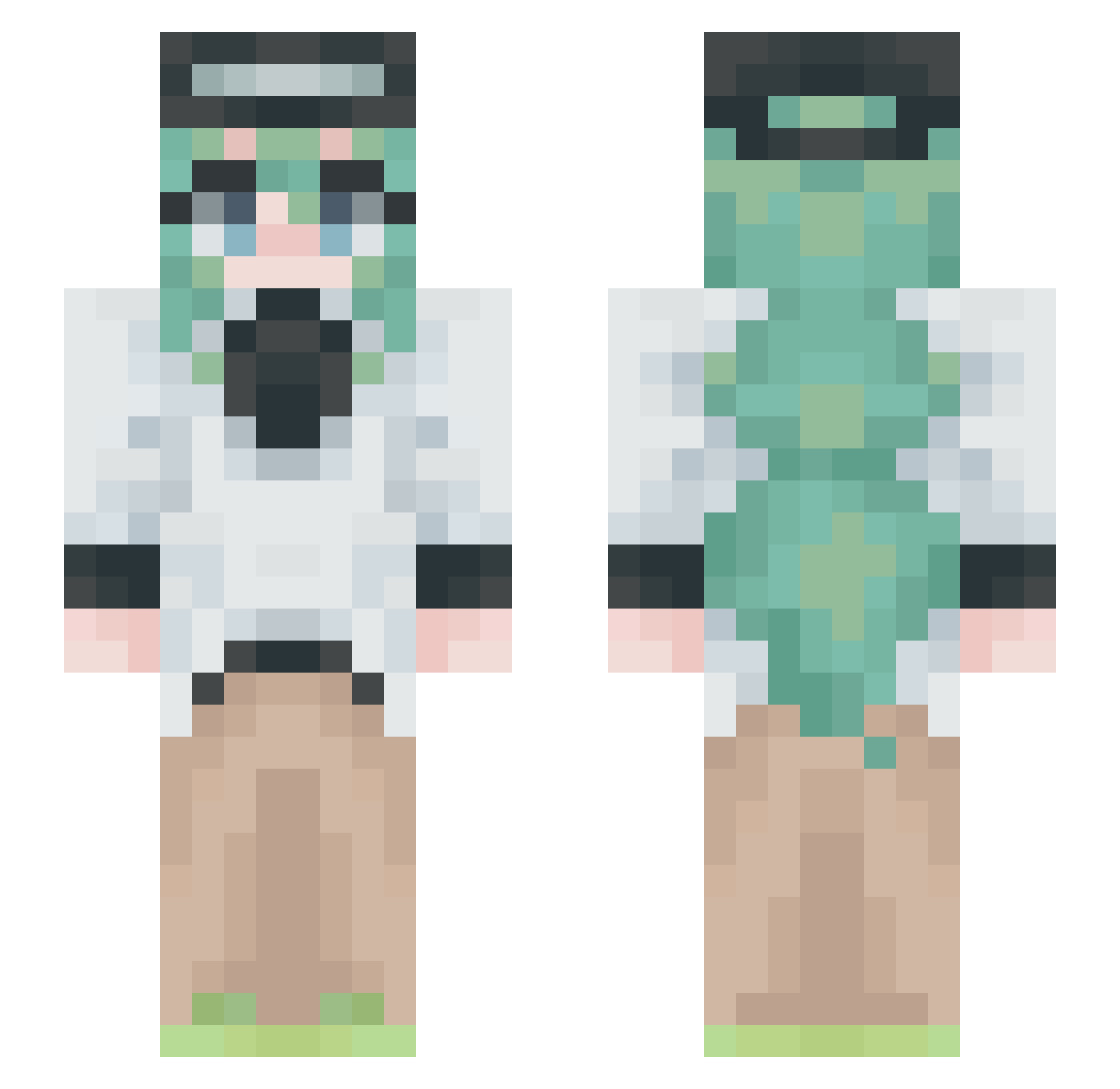Version_Mark Minecraft skin, front and back view