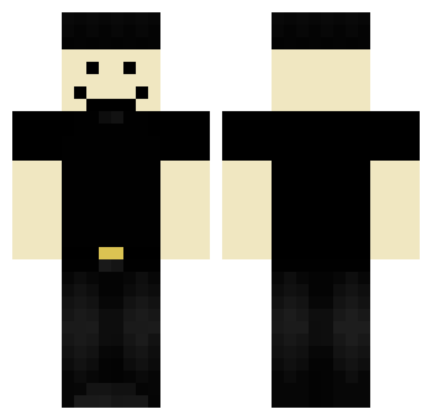 alteczko Minecraft skin, front and back view