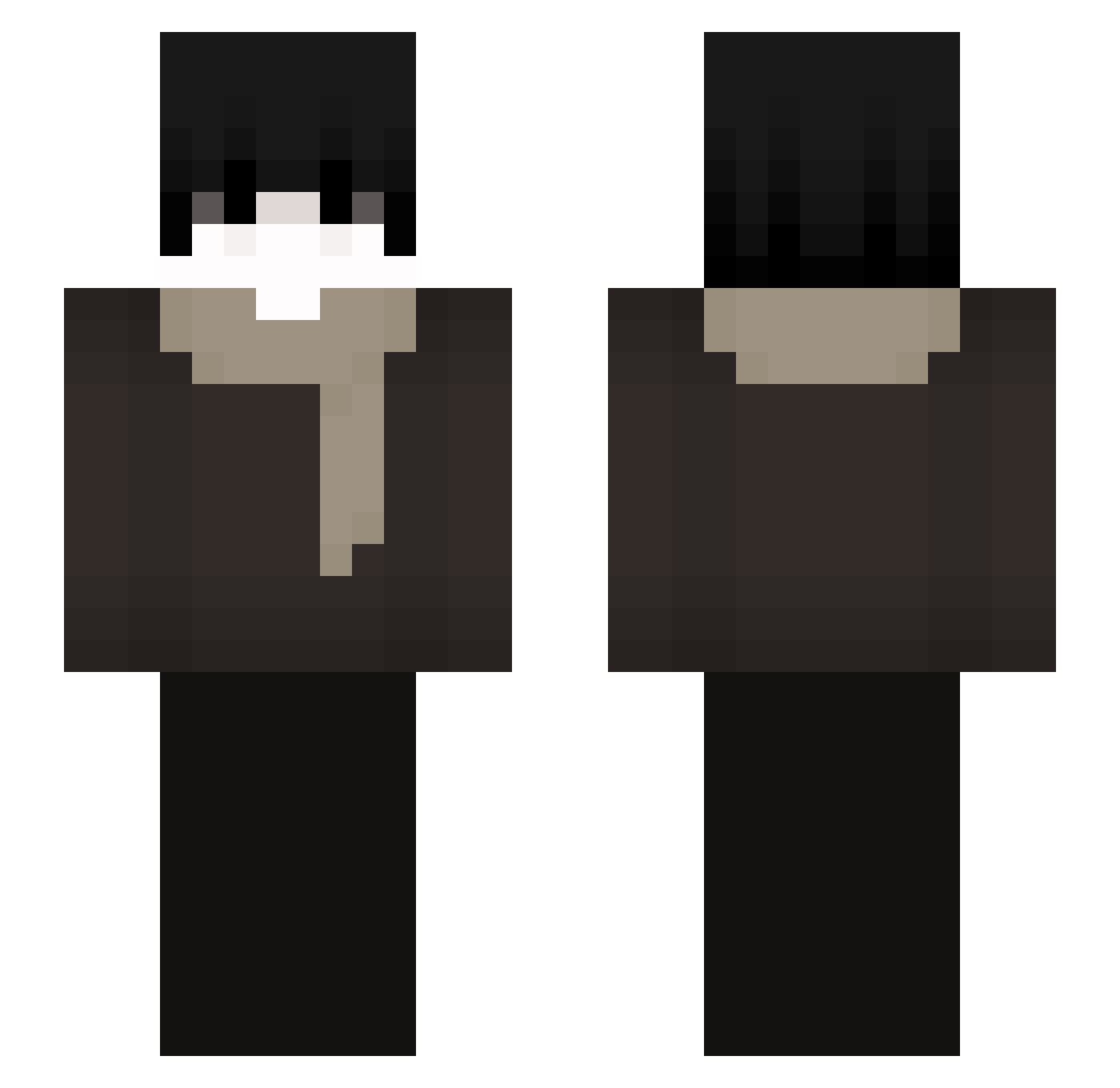 Velvet_Rumiiz Minecraft skin, front and back view