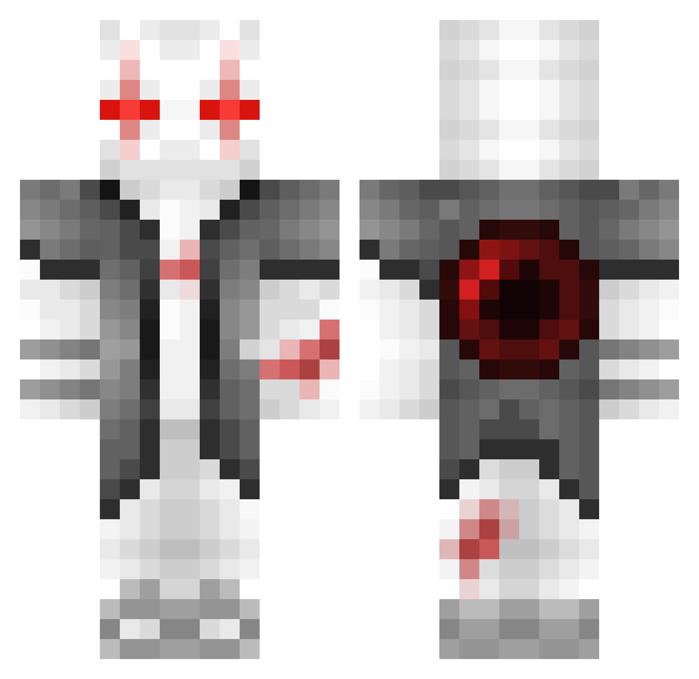 Babushka_sauvage Minecraft skin, front and back view