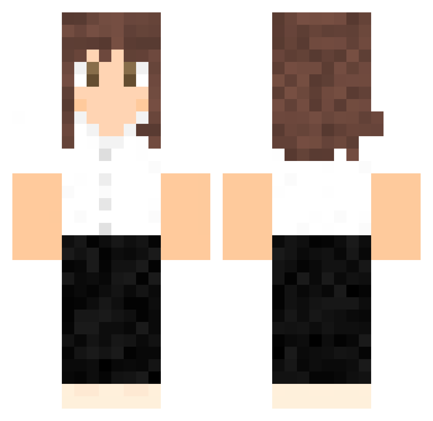RonZiv Minecraft skin, front and back view