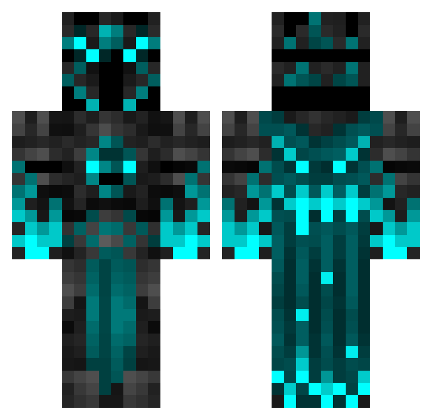 wicik_to_ja Minecraft skin, front and back view