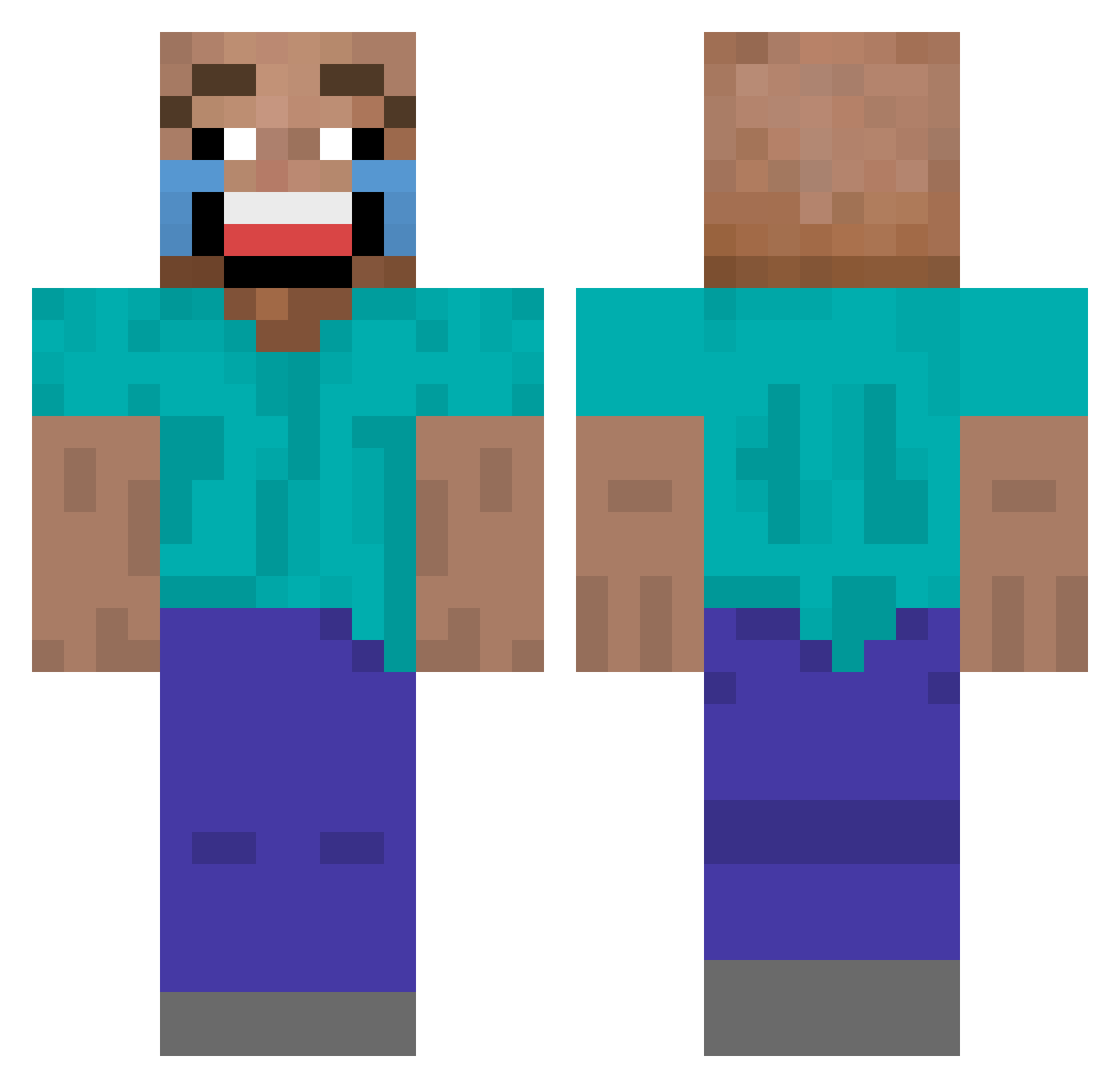 ______qop______ Minecraft skin, front and back view