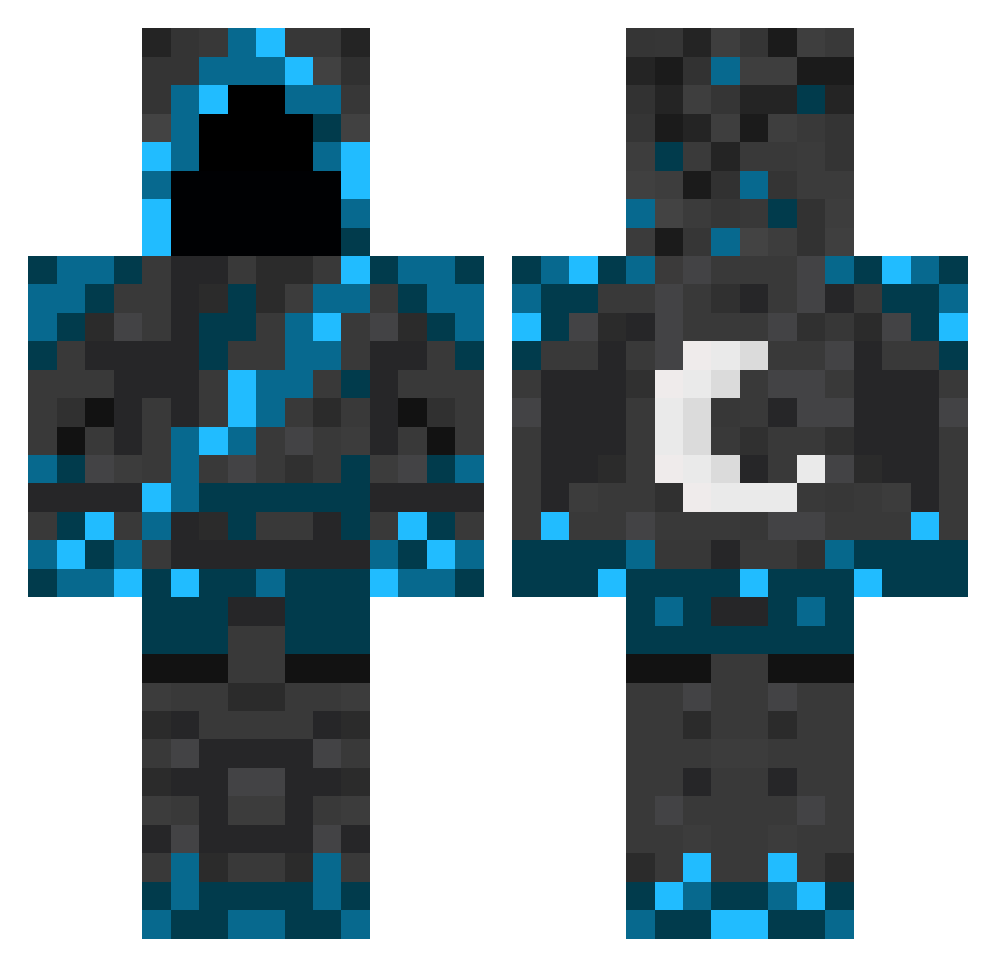 luna_76 Minecraft skin, front and back view