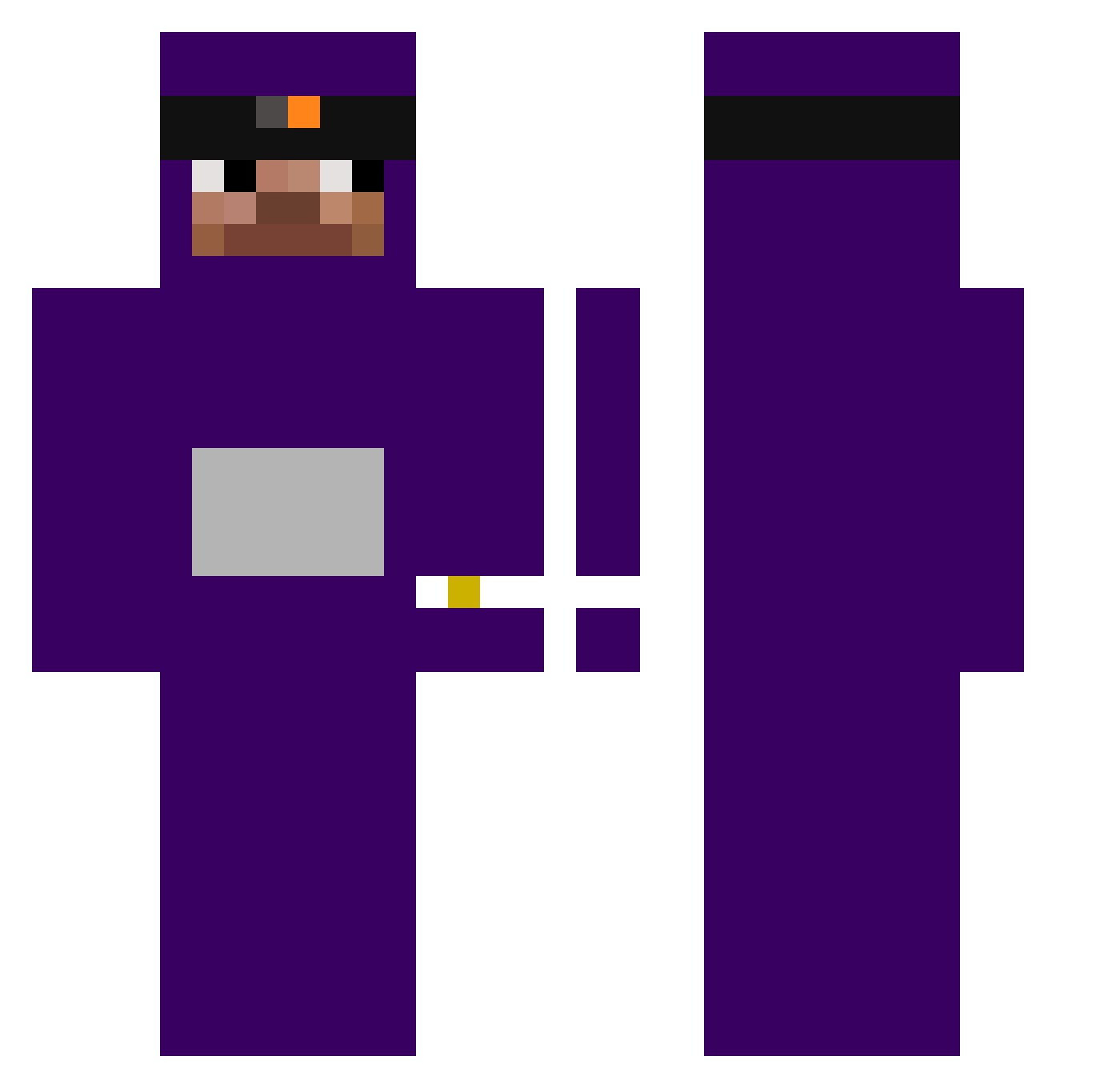 vpix420 Minecraft skin, front and back view