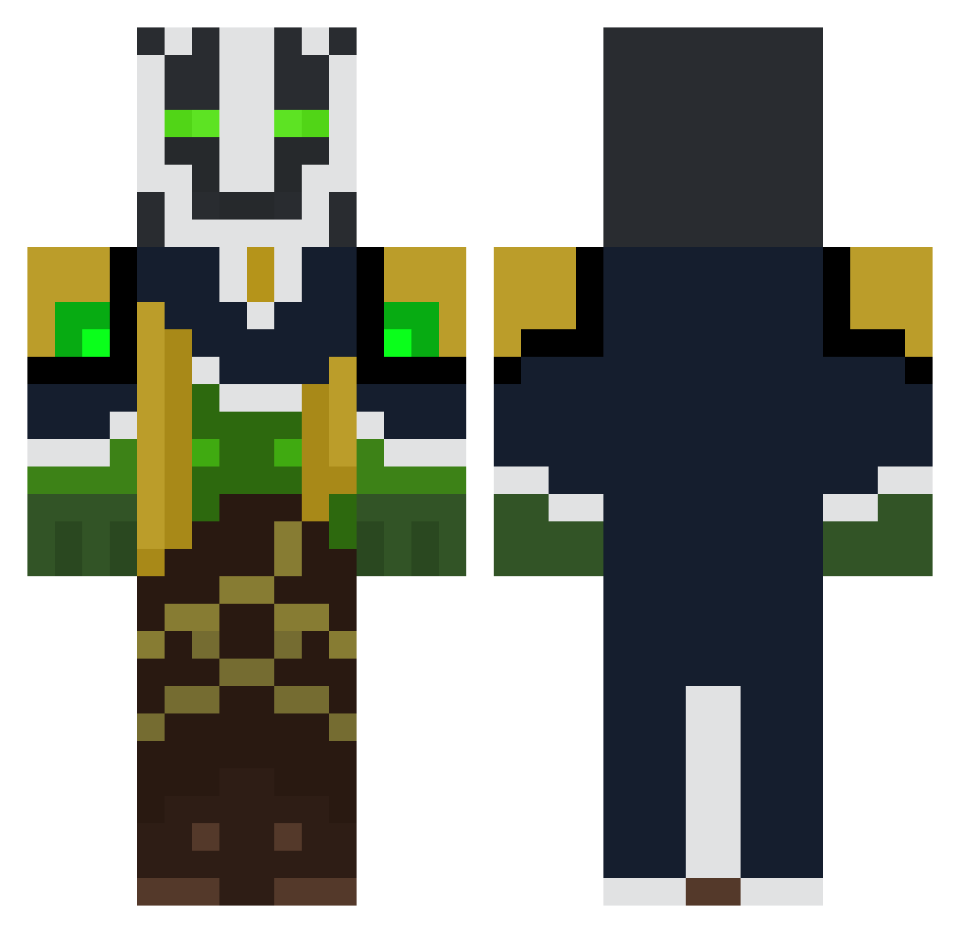 AvesternMax Minecraft skin, front and back view