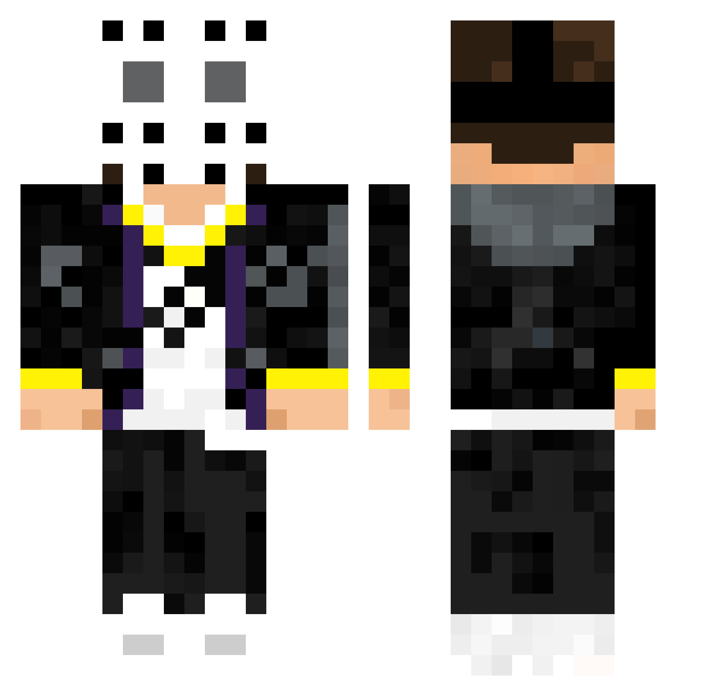 BMDS2013 Minecraft skin, front and back view