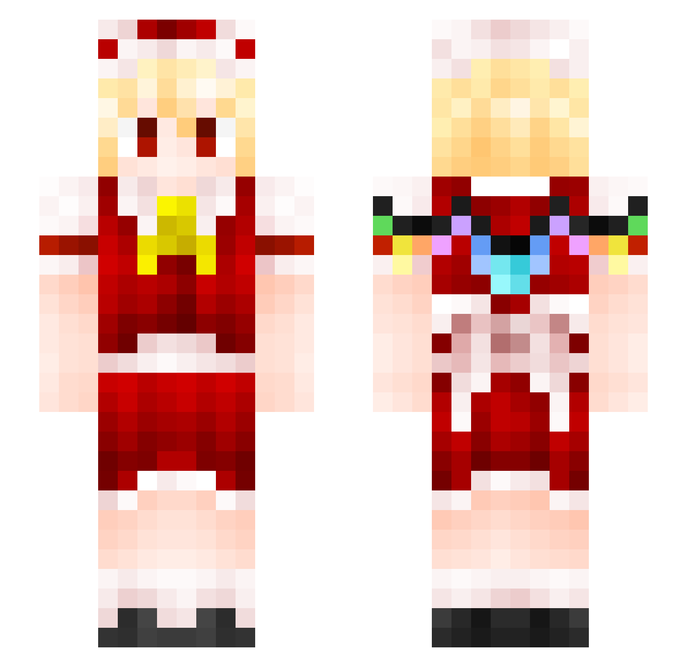 NyanCatQAQ Minecraft skin, front and back view