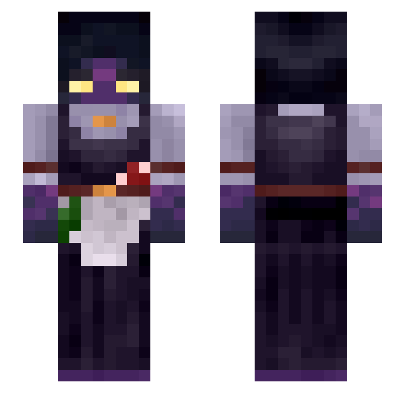 nurmyl Minecraft skin, front and back view