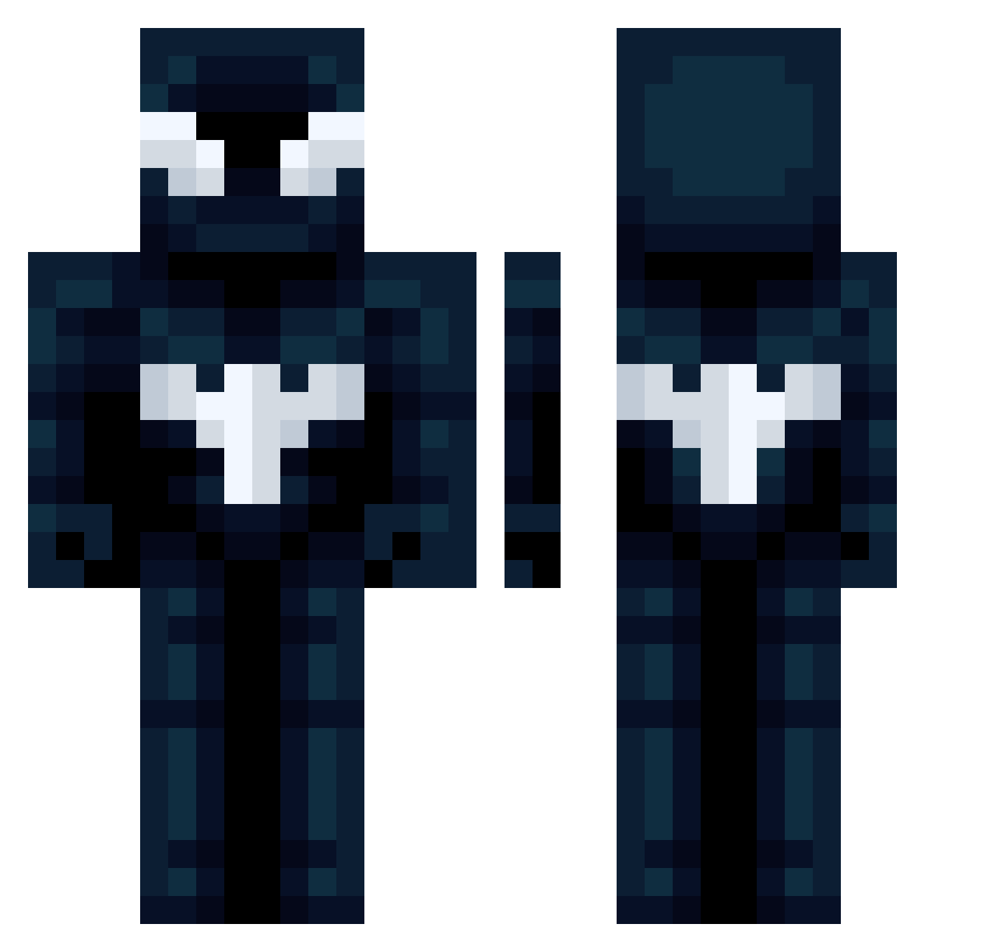 Maccacino10 Minecraft skin, front and back view