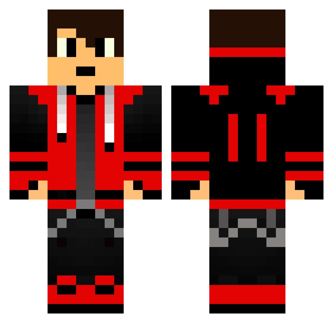 WAVEMAKER Minecraft skin, front and back view