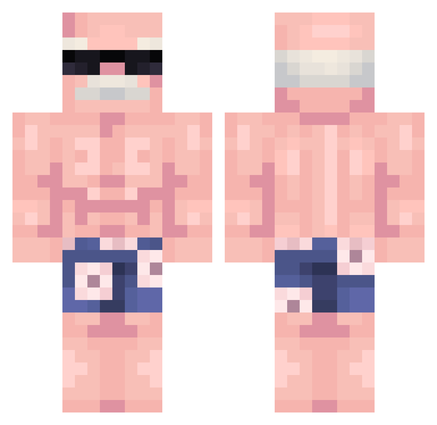 CoDeX20 Minecraft skin, front and back view