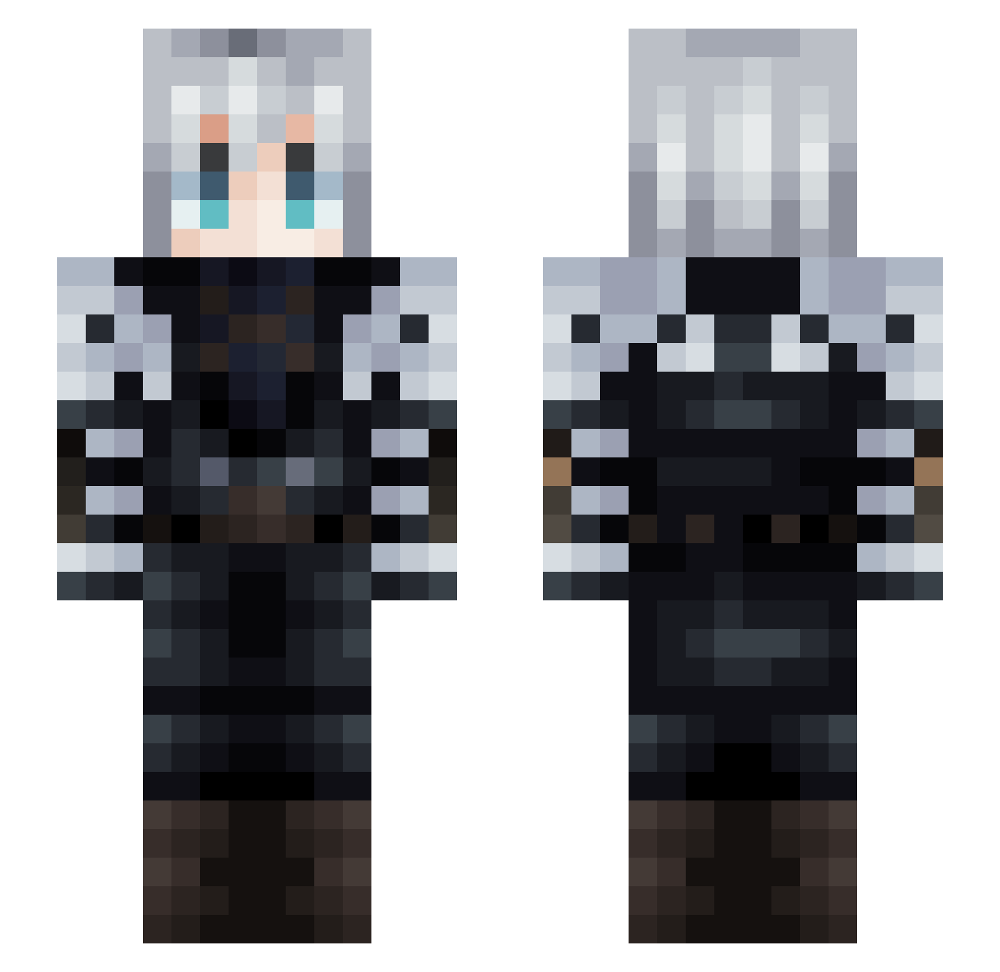 Bitul Minecraft skin, front and back view