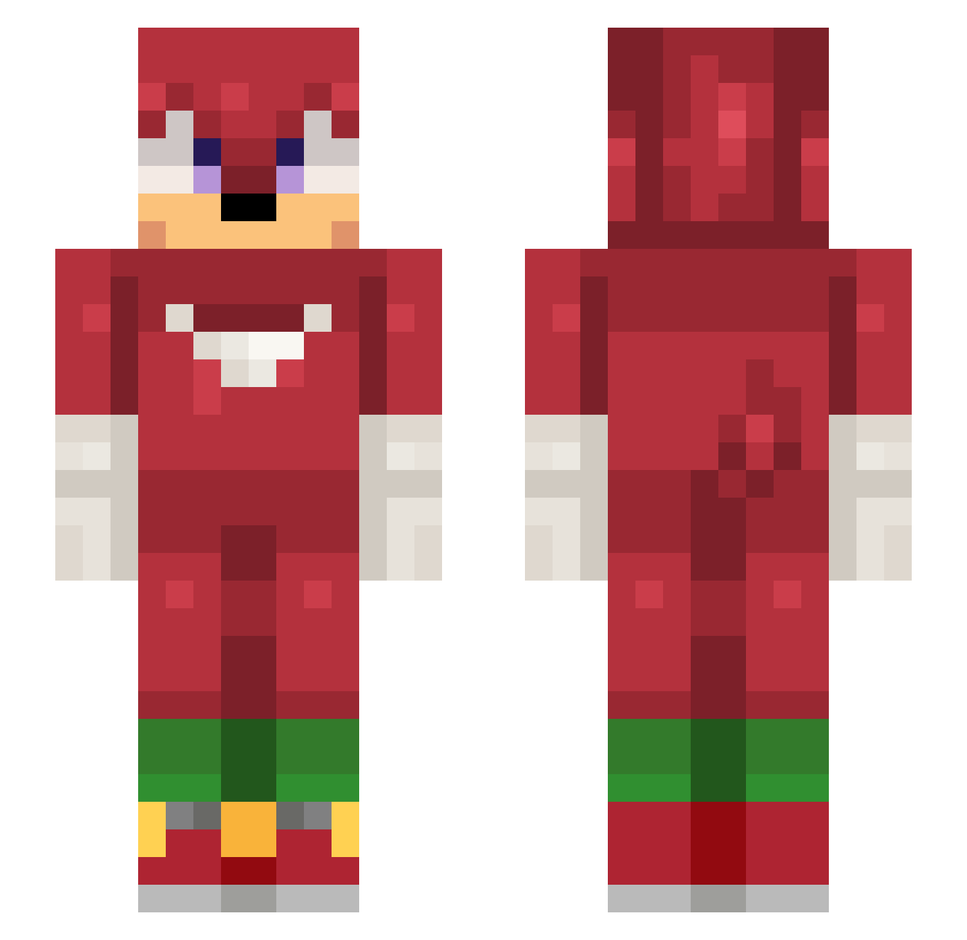 Reng0ku_ Minecraft skin, front and back view
