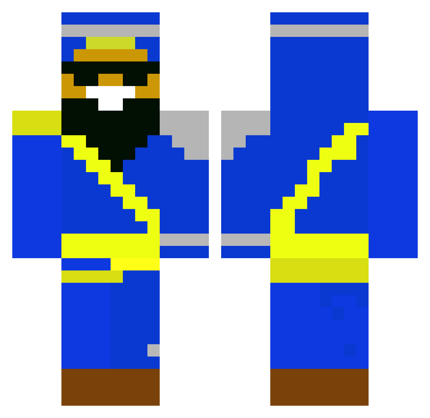 Mankirat16 Minecraft skin, front and back view