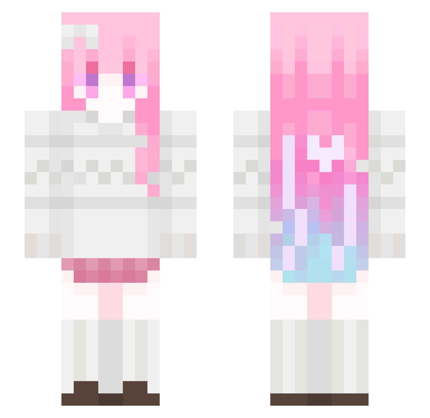 Serendipity727 Minecraft skin, front and back view