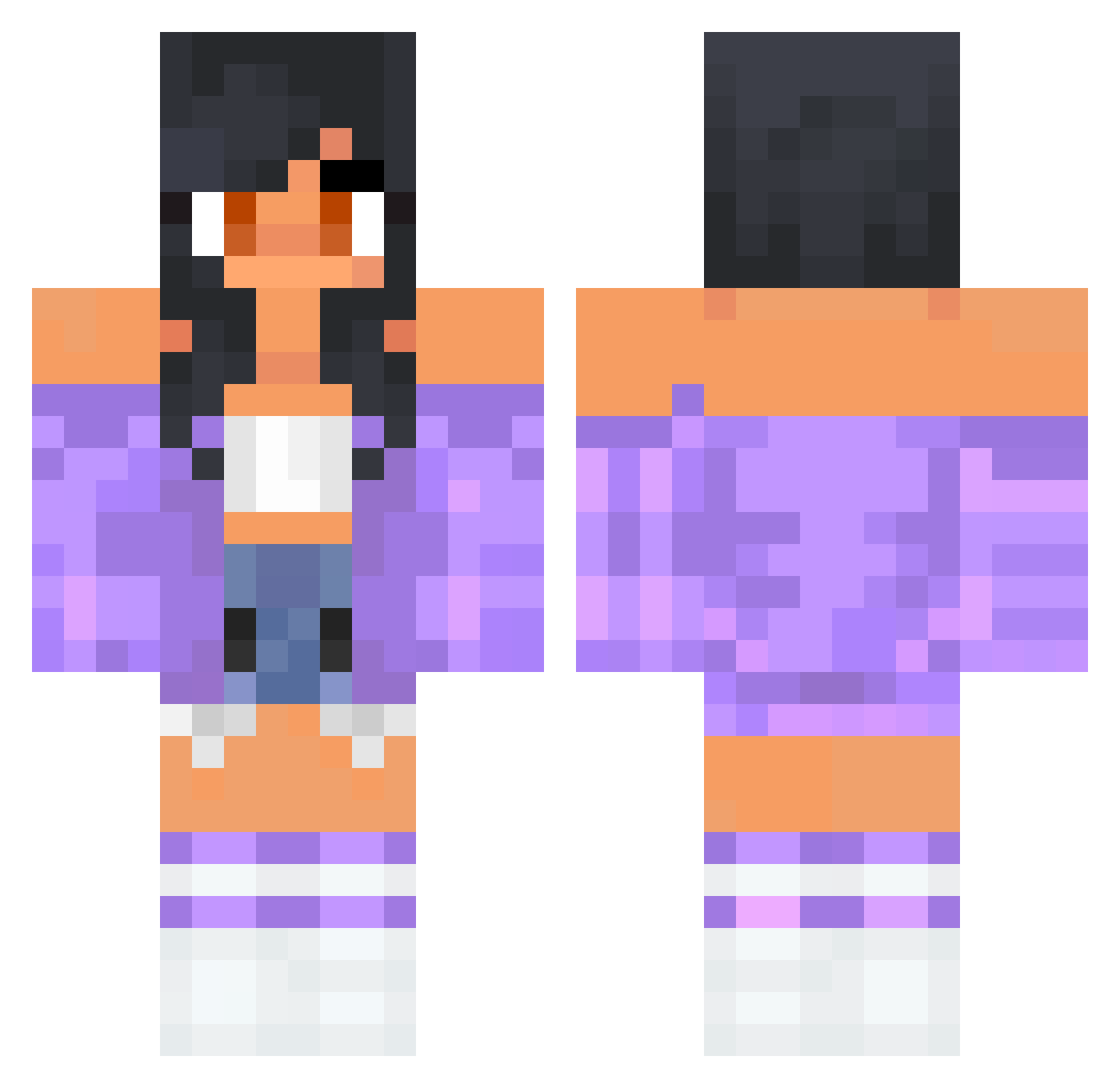 seshimon Minecraft skin, front and back view