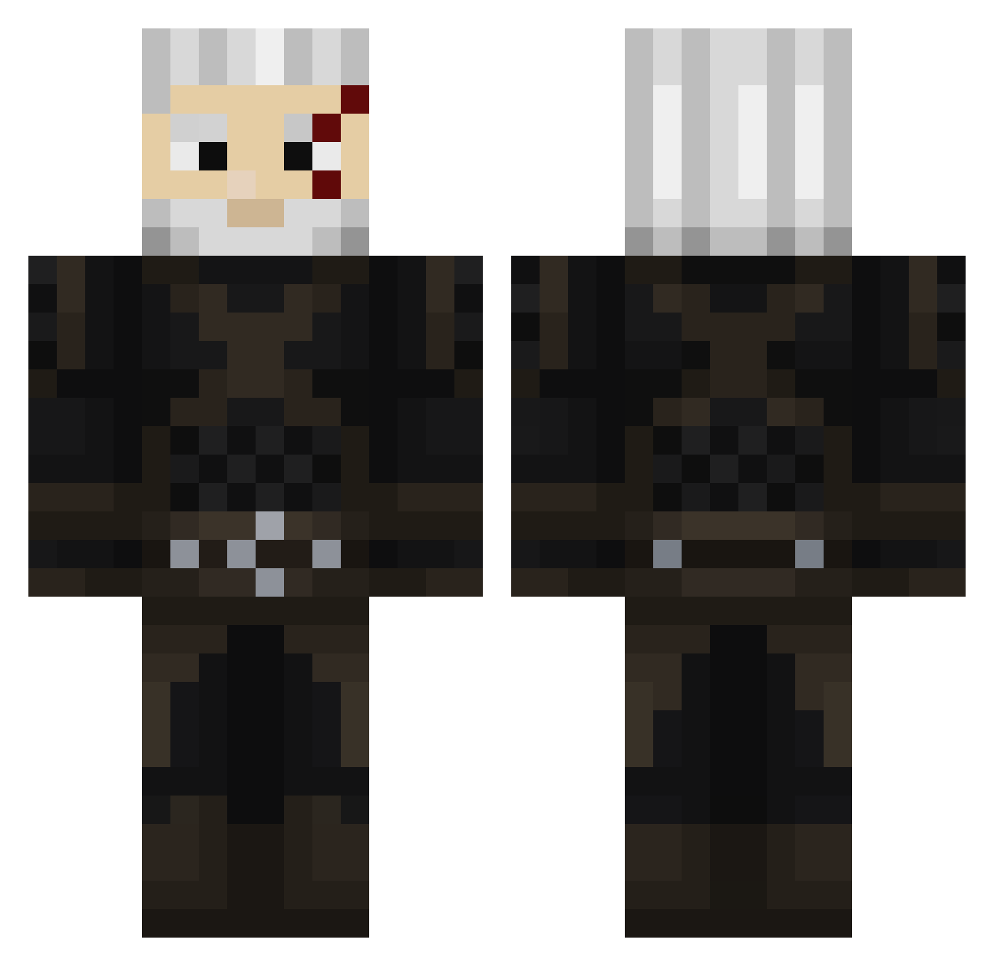 KPblSA_GUCCI Minecraft skin, front and back view