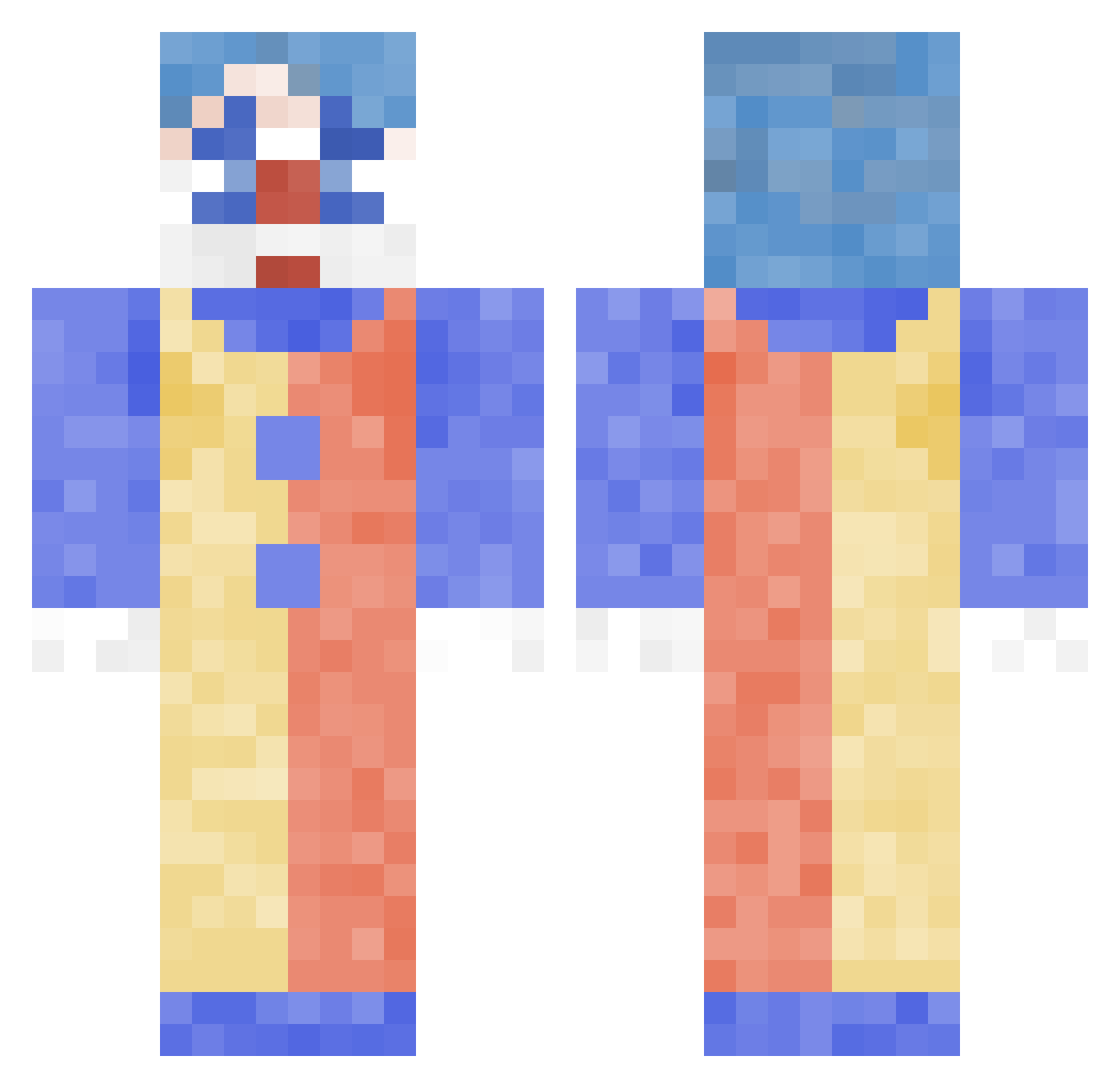 lukynn_002 Minecraft skin, front and back view
