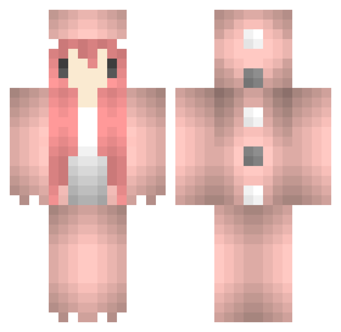 Babette Minecraft skin, front and back view