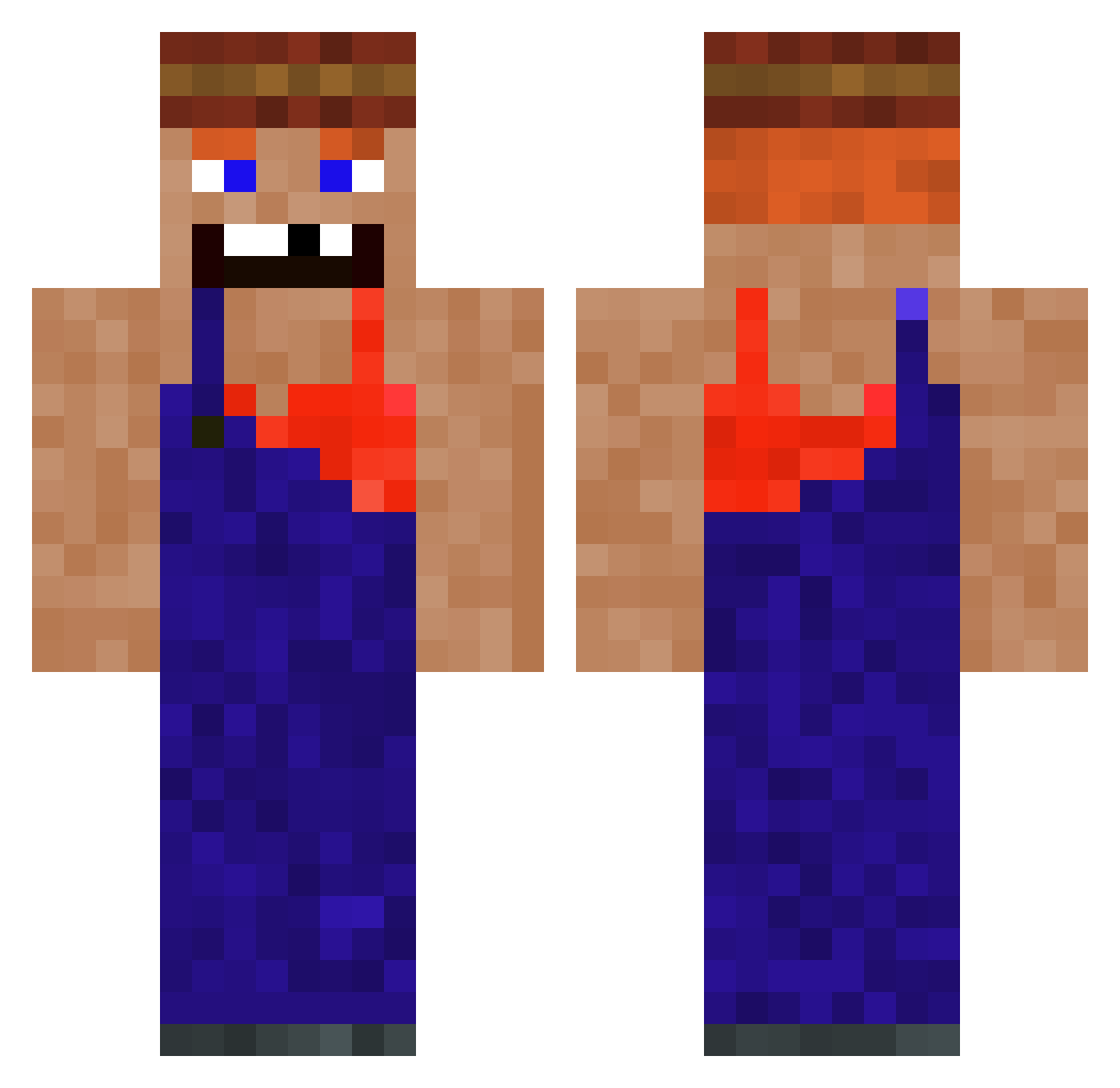 Ranemar Minecraft skin, front and back view