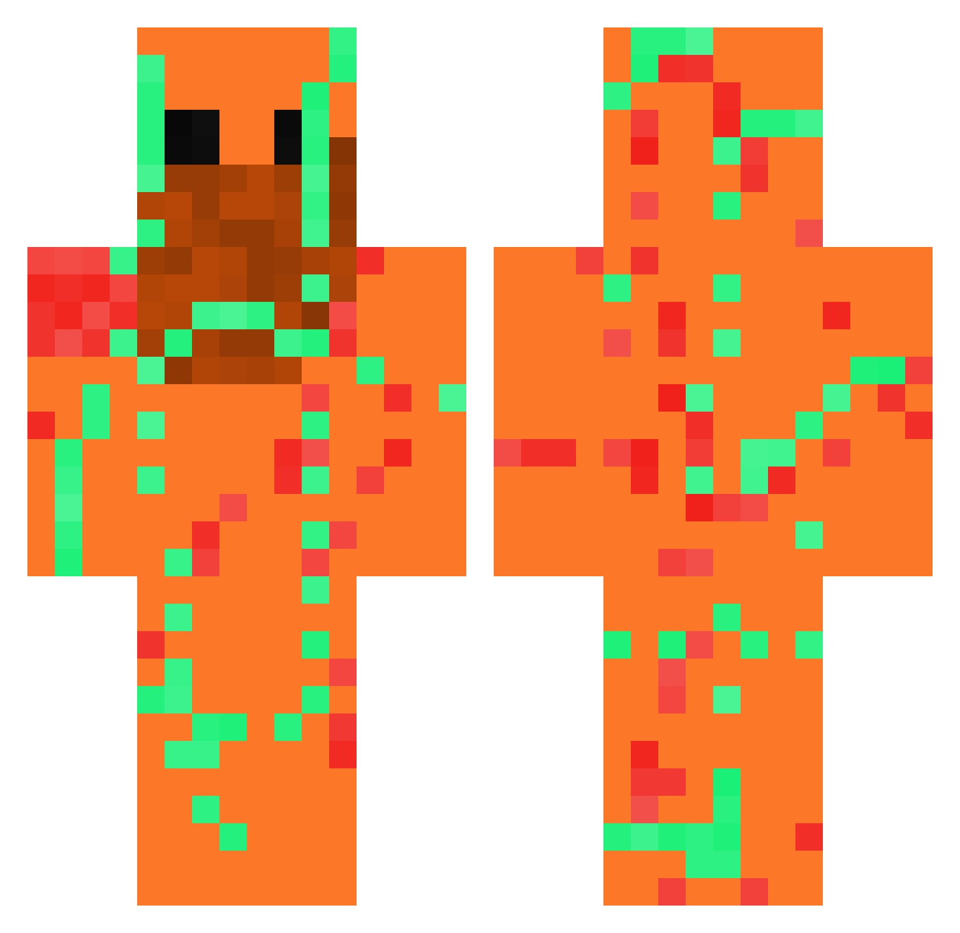 RichApple2025 Minecraft skin, front and back view