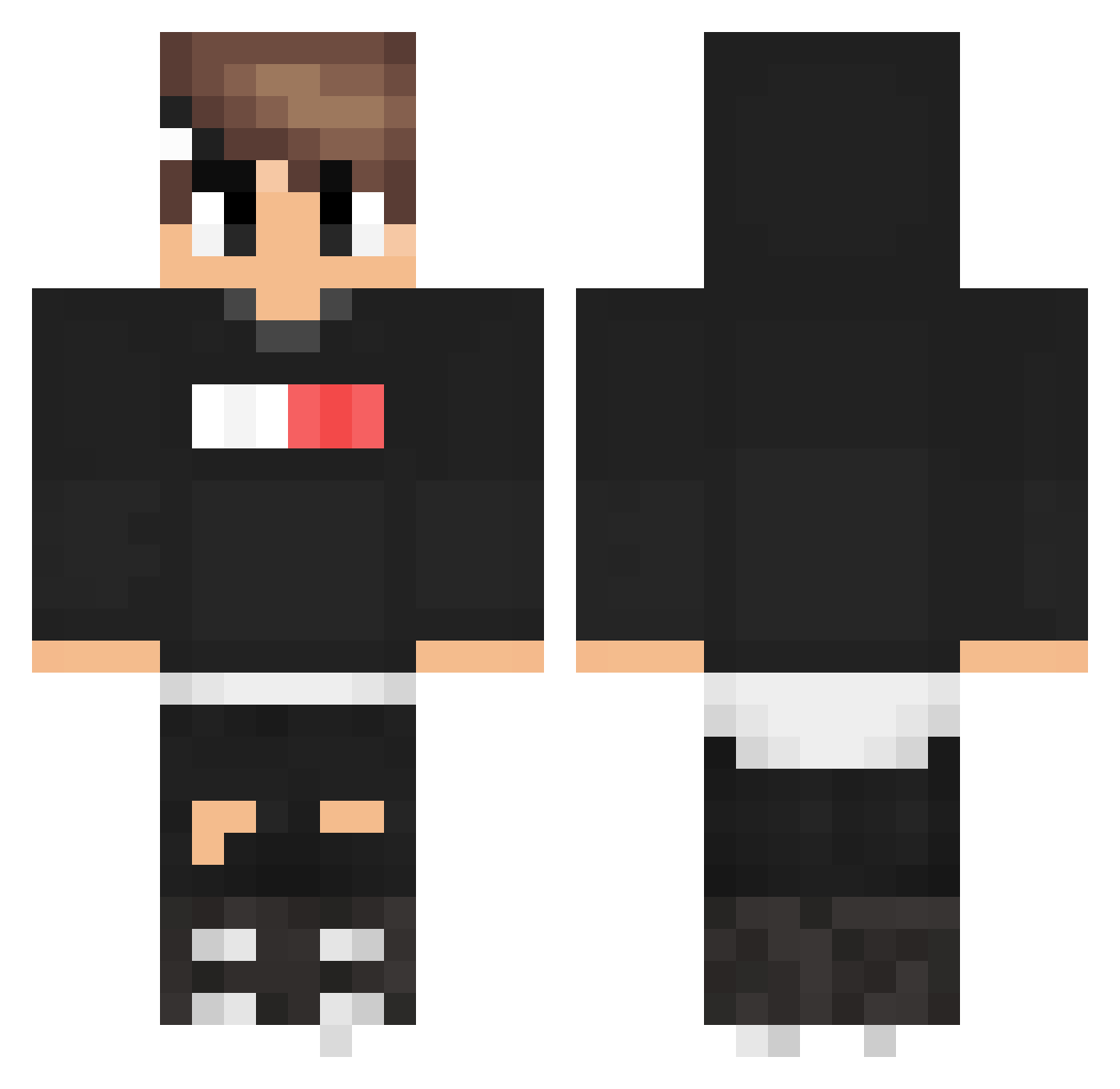 SirAndres Minecraft skin, front and back view