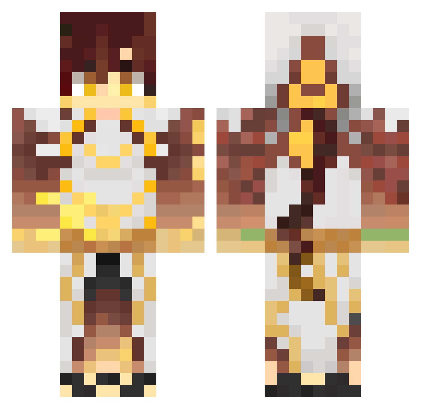 jearbear67 Minecraft skin, front and back view