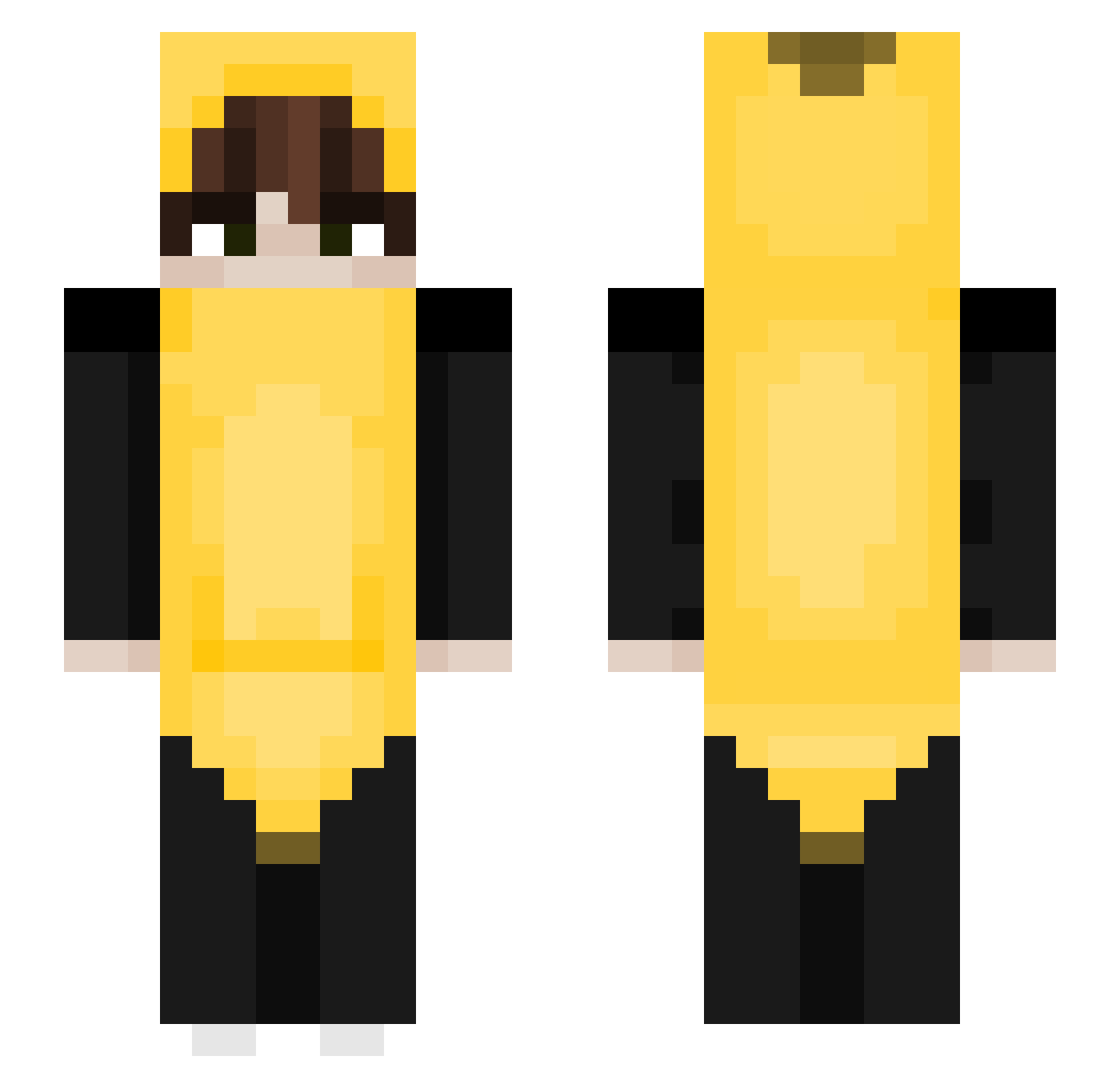 hallowfrr Minecraft skin, front and back view