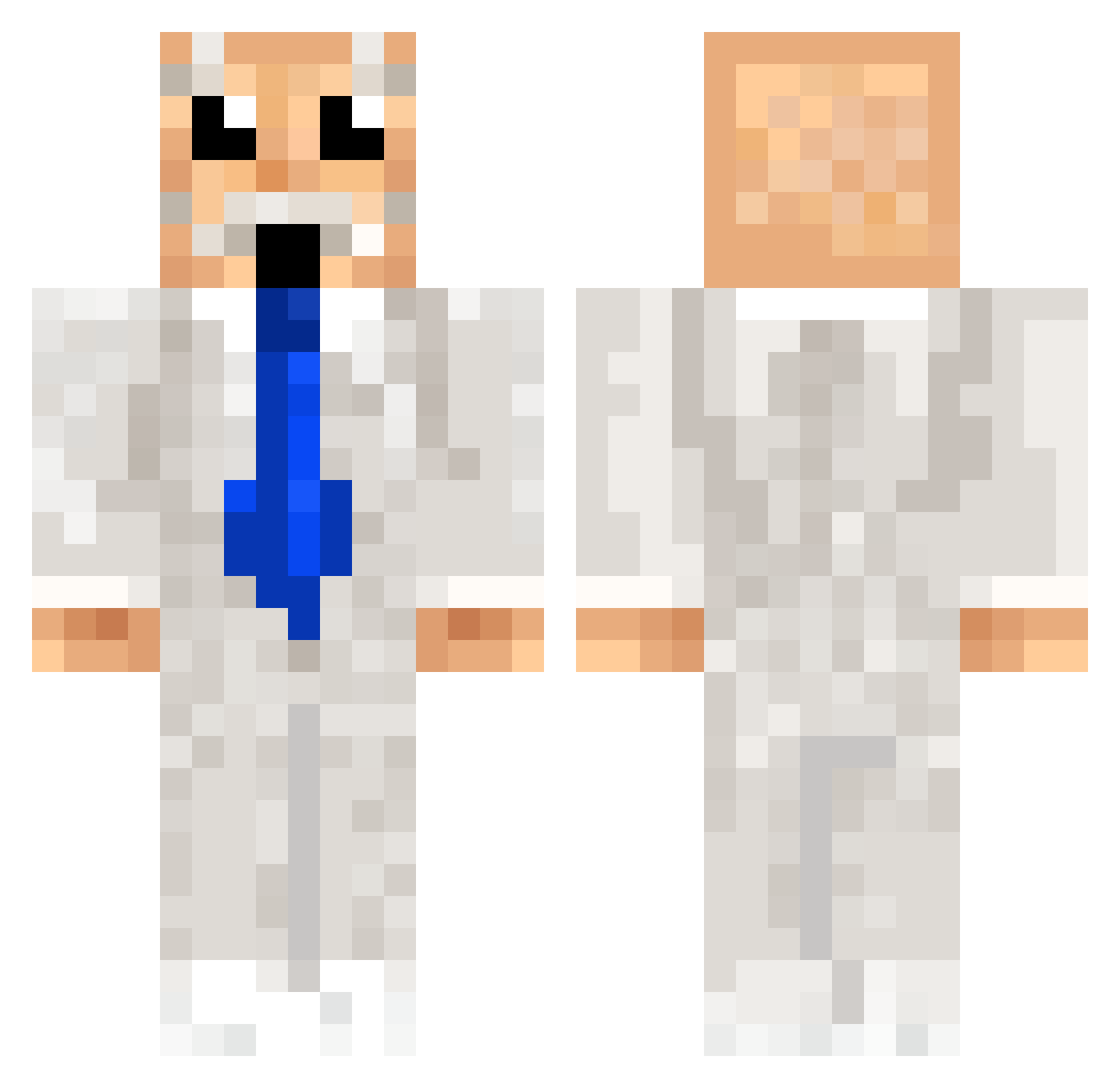 Allyjec Minecraft skin, front and back view
