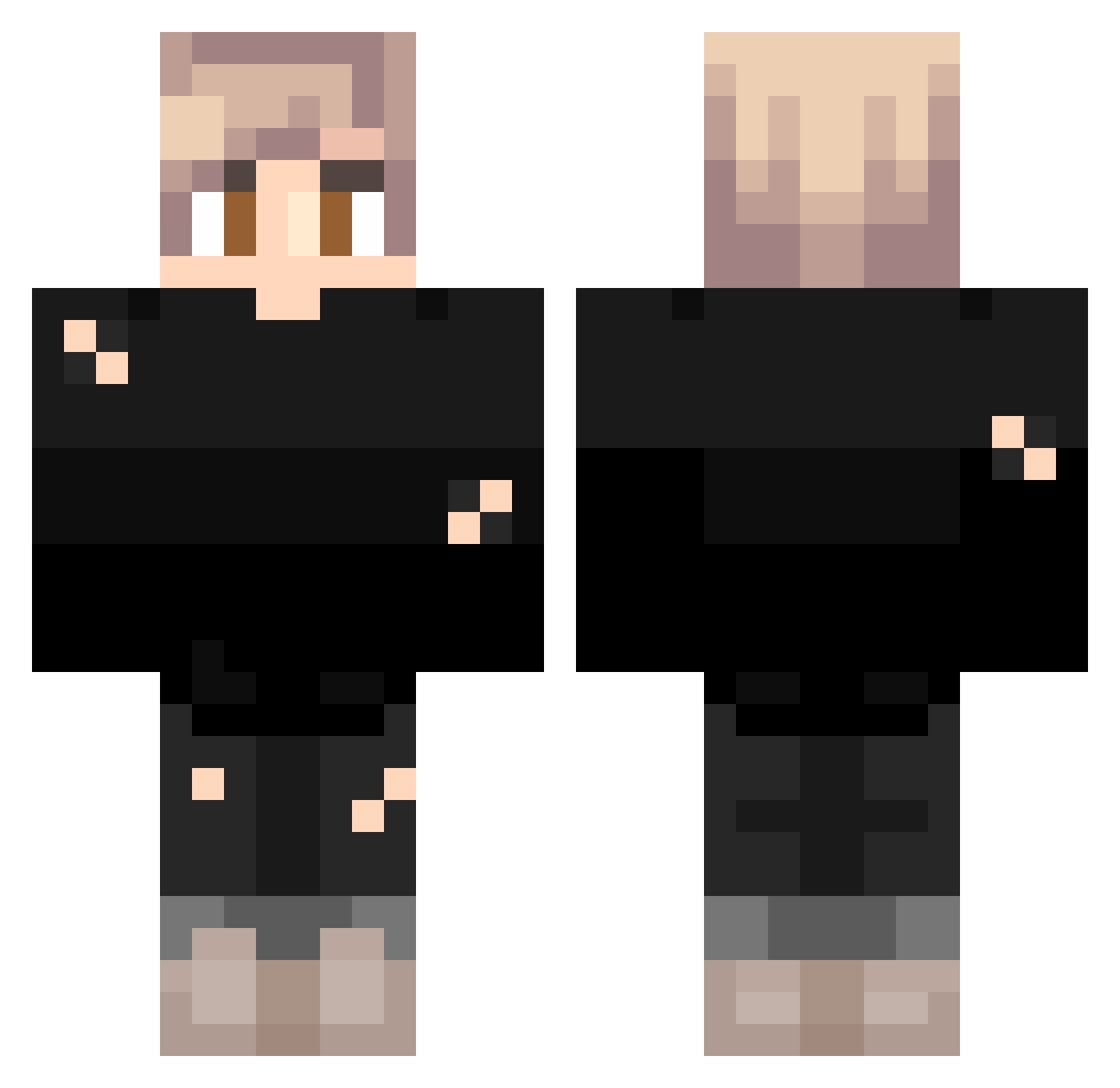 SomeoneGabriel Minecraft skin, front and back view