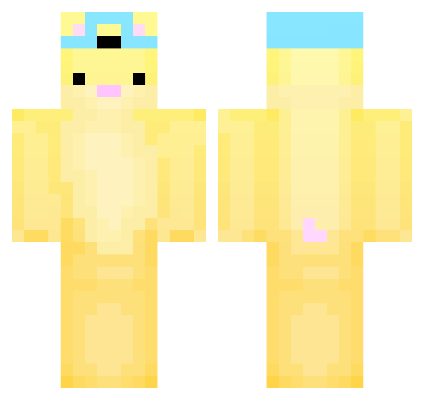 supercandy96 Minecraft skin, front and back view