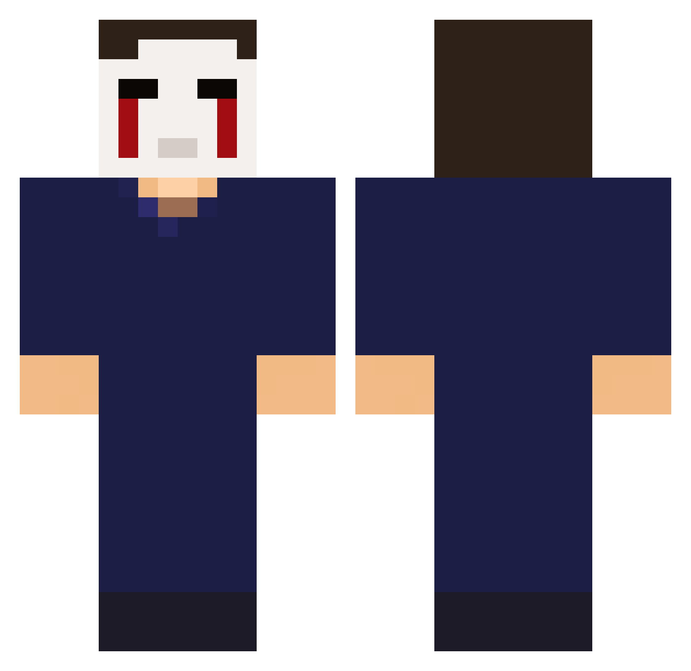 spankymikey Minecraft skin, front and back view