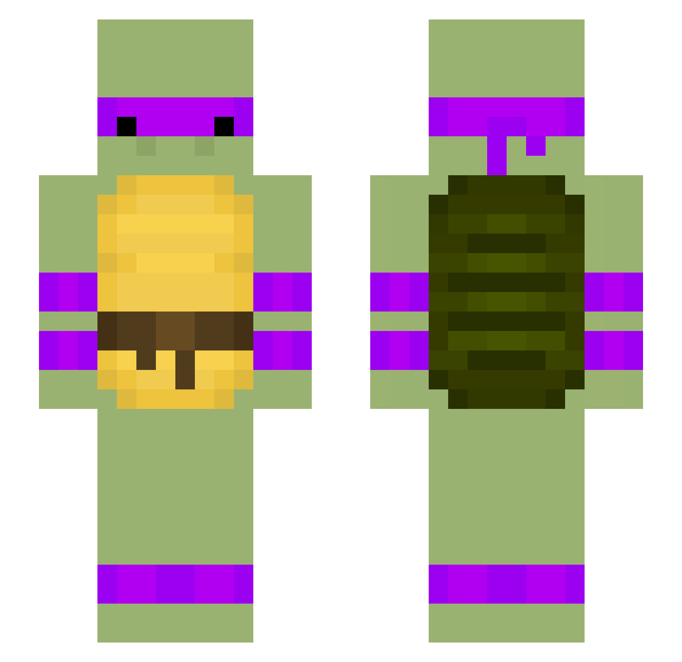 WarDouxx Minecraft skin, front and back view