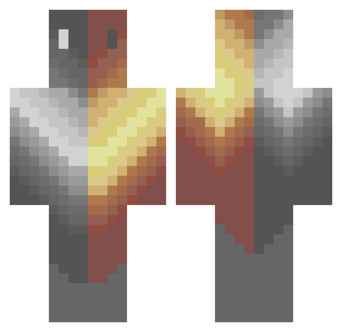 TheDemonicOne_ Minecraft skin, front and back view
