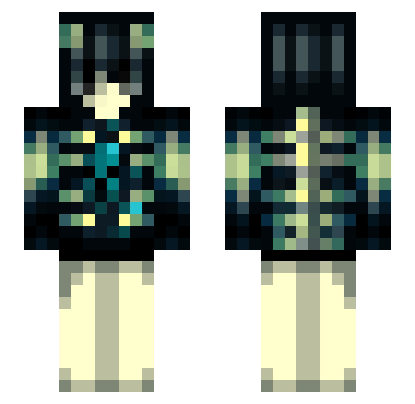 kiano073 Minecraft skin, front and back view