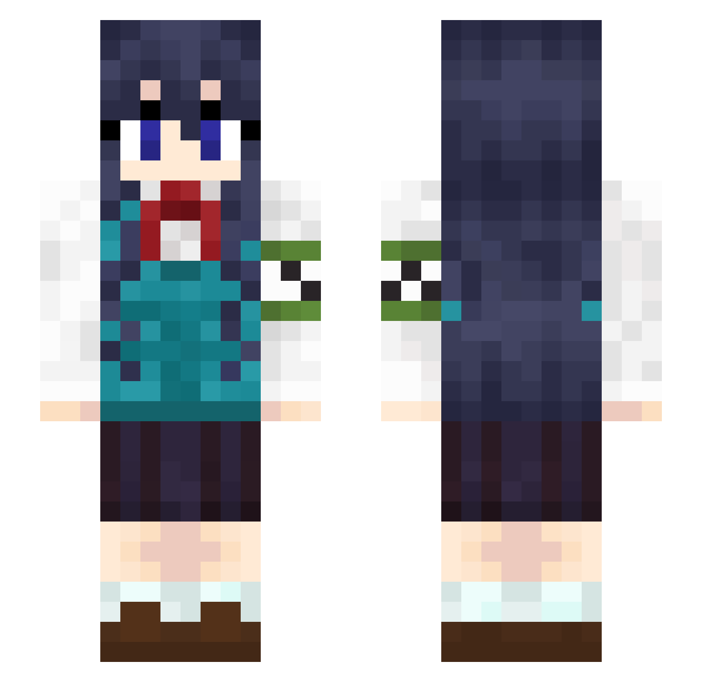 Manuelz11XD Minecraft skin, front and back view