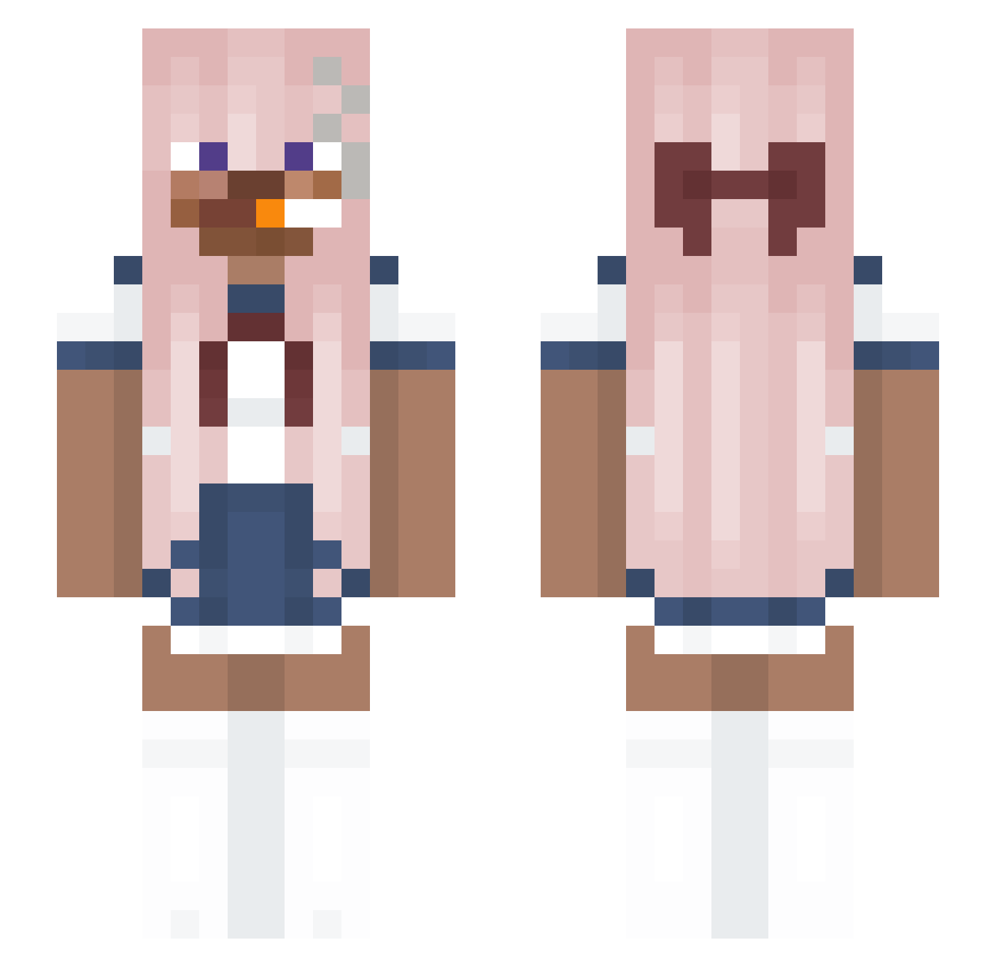 Arbitzard Minecraft skin, front and back view