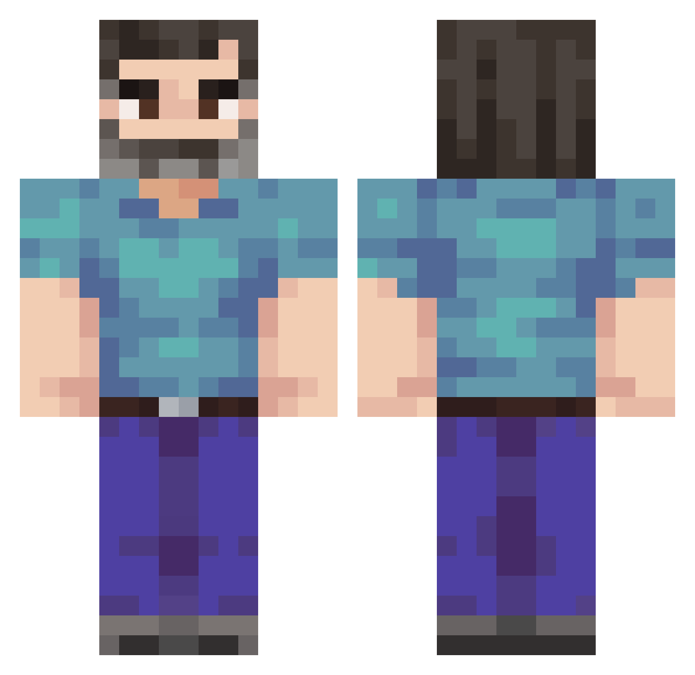 _Sarkhan Minecraft skin, front and back view